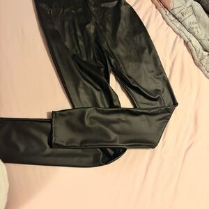 Fashion Nova Black Leather Look Pants